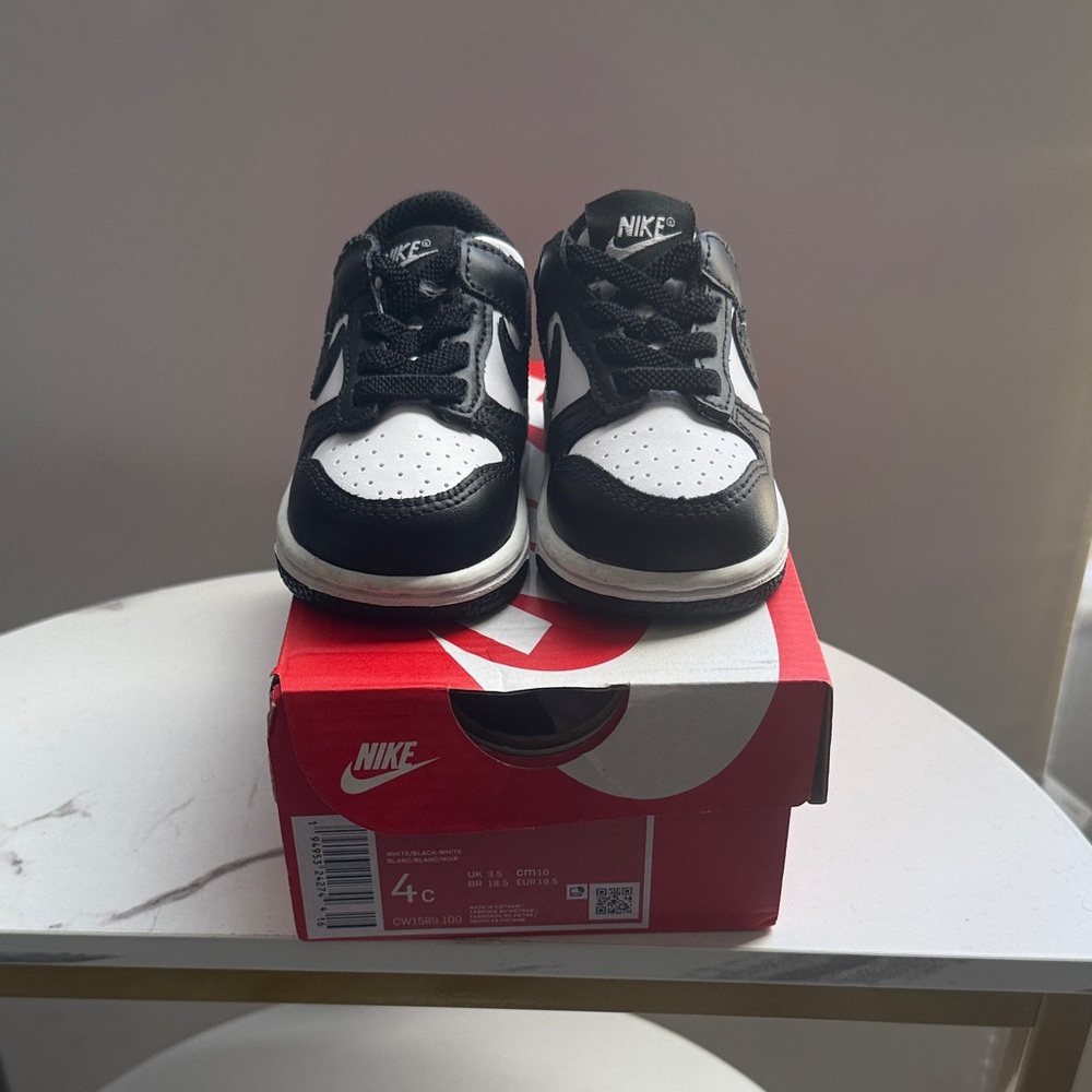 Nike Kids Black and White Dunk Sneakers